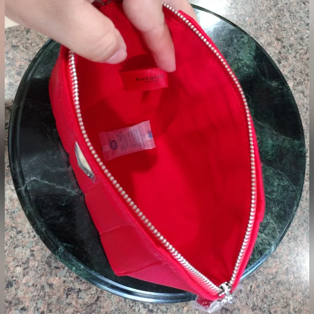 NWOT Givenchy Parfume Red Cosmetic bag